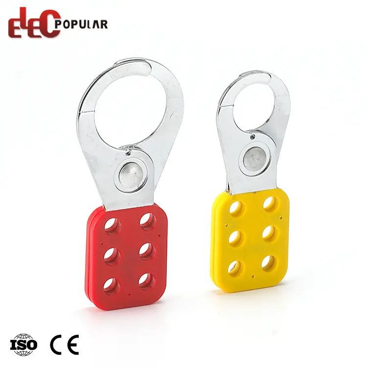 High Quality Vinyl Coated 1" Steel Hook Plastic Safety Lockout Hasp