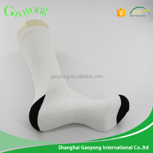 Noir bout et talon <span class=keywords><strong>polyester</strong></span> ras du blanc sublimation chaussette - Product Image 4
