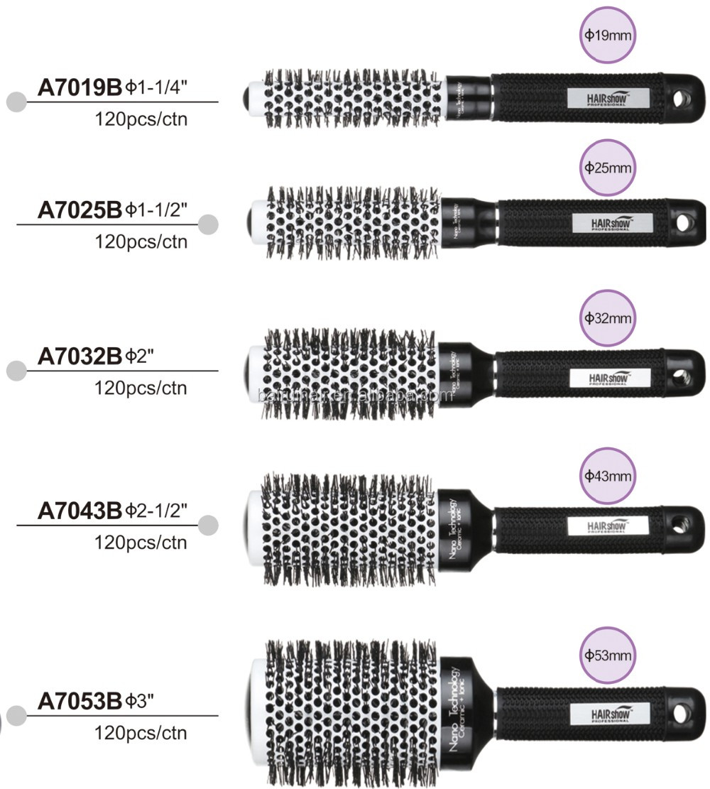 Нано-технологические керамические круглые щетки для волос оптом