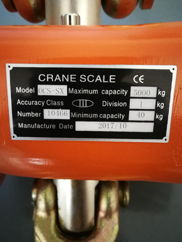 Industrial OCS-SX Weighing Scale 1 ton 2 ton 3 ton 5 ton 10 ton Electric Digital Crane Scale with Cheap Price