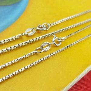 Precio de fábrica gargantilla cadena caja collar 925 Plata 100% 925 Plata Italia joyería Real cadena sólida para mujeres personalizado clásico - Product Image 4