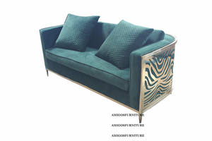 <span class=keywords><strong>Dubai</strong></span> Mewah Kelas Atas 7 Tempat Duduk Nordic Beludru Italia Bentuk L Bagian Sofa dan Kursi - Product Image 4