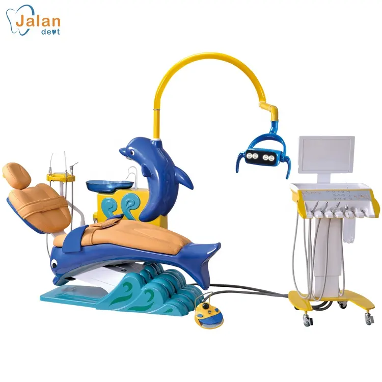 Comfortable Dolphin Cartoon Children Kids Dental Chairs Ocean World