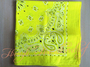 <span class=keywords><strong>Bandana</strong></span> con Stampa Paisley Riflettente Fluorescente Arancione <span class=keywords><strong>Verde</strong></span> Rosa Giallo - Product Image 3