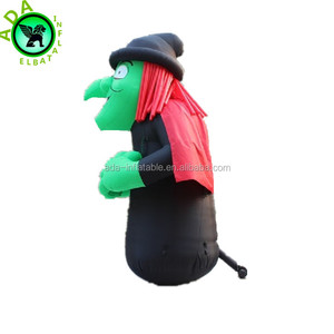 Modelo inflable de bruja verde terrible para decoración de noche de Halloween ST669 - Product Image 3