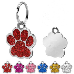 Personalizado de plata acabado de esmalte suave huellas de animales <span class=keywords><strong>perro</strong></span> etiqueta brillo Etiqueta de <span class=keywords><strong>perro</strong></span> - Product Image 2