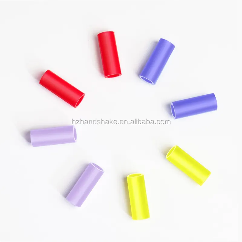 Conjunto de 8 canudos para beber, cobertura de pontas de silicone alimentar para tampa de 6mm, canudos de aço inoxidável, 4 cores