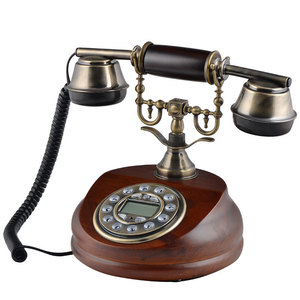 <strong>Old</strong> Fashion Antique Wood Desk <strong>Telephone</strong> Vintage wooden Home Decor <strong>Telephone</strong> For Gift - Product Image 2