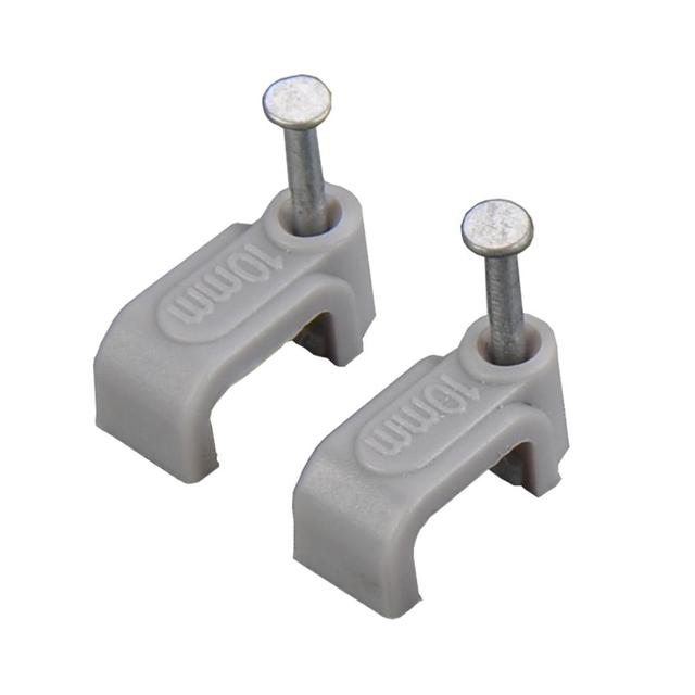 Wholesale All Size Plastic Cable Wire Clips Management Electrical Telephone Alarm Nail Clamps 4mm