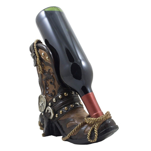 <span class=keywords><strong>Porte</strong></span>-<span class=keywords><strong>bouteille</strong></span> de vin en résine en forme de botte de cowboy <span class=keywords><strong>vintage</strong></span> - Product Image 4