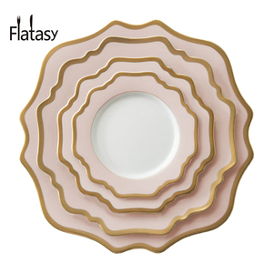 Venta al por mayor Rosa barato plato <span class=keywords><strong>de</strong></span> porcelana venta al por mayor para la boda <span class=keywords><strong>de</strong></span> <span class=keywords><strong>alquiler</strong></span> - Product Image 6
