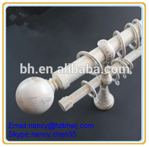 style <span class=keywords><strong>campagnard</strong></span> ameublement blanc poli double tringle à rideau - Product Image 1