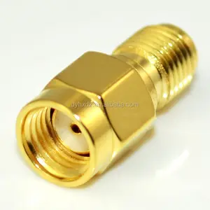 RP SMA male to SMA female straight RF coax connector adapter