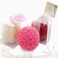 Hochzeits bevorzugung Rose Ball Kerze in Geschenk box