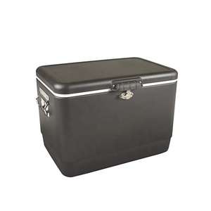 Coffre de glace en acier inoxydable, pour fête en plein air, <span class=keywords><strong>ceinture</strong></span>, à la mode, noir, 54 QT, nouvelle collection 2020 - Product Image 2