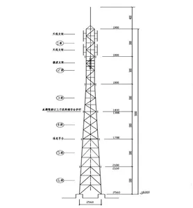 Telecom toren ontwerp tekening bedrijf