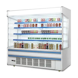 Vegetais exibição de frutas refrigerador de frutas para superfície/loja de mercearia comercial refrigerador aberto para venda