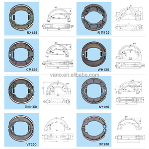 Indonesia <span class=keywords><strong>TMX</strong></span>/TMX155 Moto Anteriore/Freno Posteriore Fodera delle Scarpe - Product Image 4