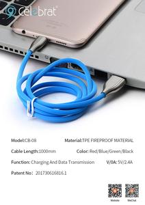 USB A USB C TPE incombustible cargador rápido Cable <span class=keywords><strong>de</strong></span> sincronización USB tipo C Cable para <span class=keywords><strong>Samsung</strong></span> <span class=keywords><strong>Galaxy</strong></span> S9 S8 nota 8, LG V - Product Image 2