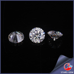 VVS 1 carat moissanite del <span class=keywords><strong>diamante</strong></span> del corte redondo del grano blanco puro - Product Image 2