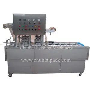 Chunlai BG-2 Lunchbox Sandwich Box Vegetable Fruit Packing Film Cut Around Container Heat Seal Linear Type Tray Sealing Machine