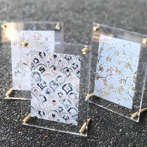 Tùy chỉnh rõ ràng Acrylic khung ảnh với vít Foots Countertop lucite A5 hình ảnh hiển thị đứng - Product Image 1