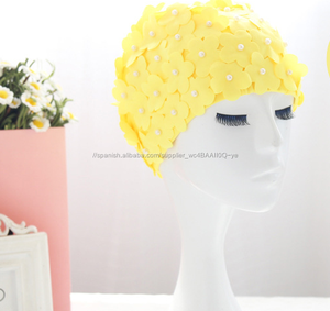 Las mujeres <span class=keywords><strong>de</strong></span> nylon bajo el agua <span class=keywords><strong>de</strong></span> flor <span class=keywords><strong>gorro</strong></span> <span class=keywords><strong>de</strong></span> <span class=keywords><strong>piscina</strong></span> - Product Image 4