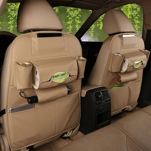 PU En Cuir Voiture Banquette Arrière Organisateur Sac De Rangement Usine Directement En Gros Lot De 2 avec 6 Couleurs Disponibles Organisateur de Siège Arrière OEM - Product Image 4