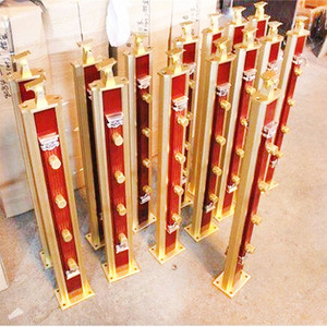 Colored Metal Stair <strong>Railings</strong> -with Wood Exterior Stainless <strong>Steel</strong> Handrail <strong>Ball</strong>
