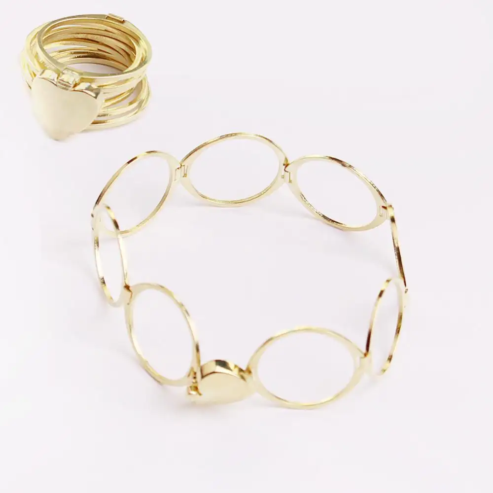 Pulsera de oro de 14 quilates con diseño de astros, anillos de compromiso, anillo inteligente