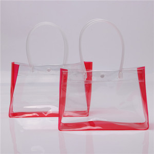 Clear Bag Plastic Pvc Bag China Custom Transparent Plastic Handbag Women Clear Pvc Handbag Tote Bag