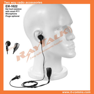 Bourgeon d'oreille écouteur avec microphone en ligne ptt de communication talkie-walkie - Product Image 1