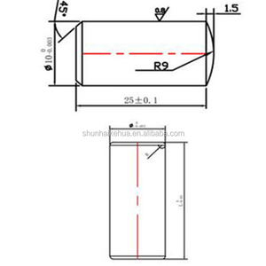 Broche cylindrique en acier inoxydable, roulement de 10x20 broches plates de haute précision - Product Image 5