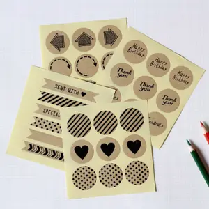 Label Sticker Supplier Custom Self Adhesive Kraft Paper for Egg Sticker Paper China Printing Silicone Wood Pulp Paper