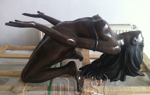 Artigianato in metallo Bronzo Donna Nuda Scultura di <span class=keywords><strong>Caffè</strong></span> di Base Da Tavolo Statua - Product Image 4