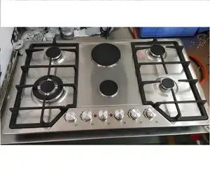 6 burners gas stove built in 201# SS gas cooker hob home kitchen Automatic Ignition gas induction Hob