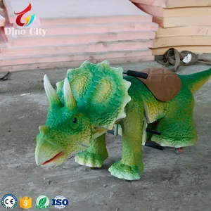 Coin Operated Mechanical Animatronic Walking Dinosaur Ride On Toy