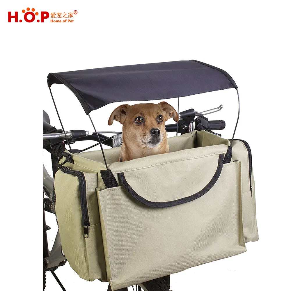 Toptan özel açık omuzdan askili çanta yumuşak taraflı Pet köpek taşıyıcı bisiklet bisiklet sepeti için küçük Pet