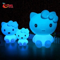 Lampe de chevet pour bébé et enfant Hello Kitty à changement de couleur, télécommande, économie d'énergie, Chine
