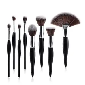 Customized 10pcs black Matt Makeup Brush Set With High Quality