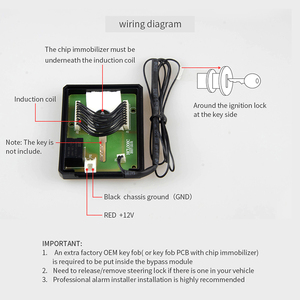 보편적인 <span class=keywords><strong>immobilizer</strong></span> 우회 단위 차 경보 DC12V 와 호환이 되는 - Product Image 5