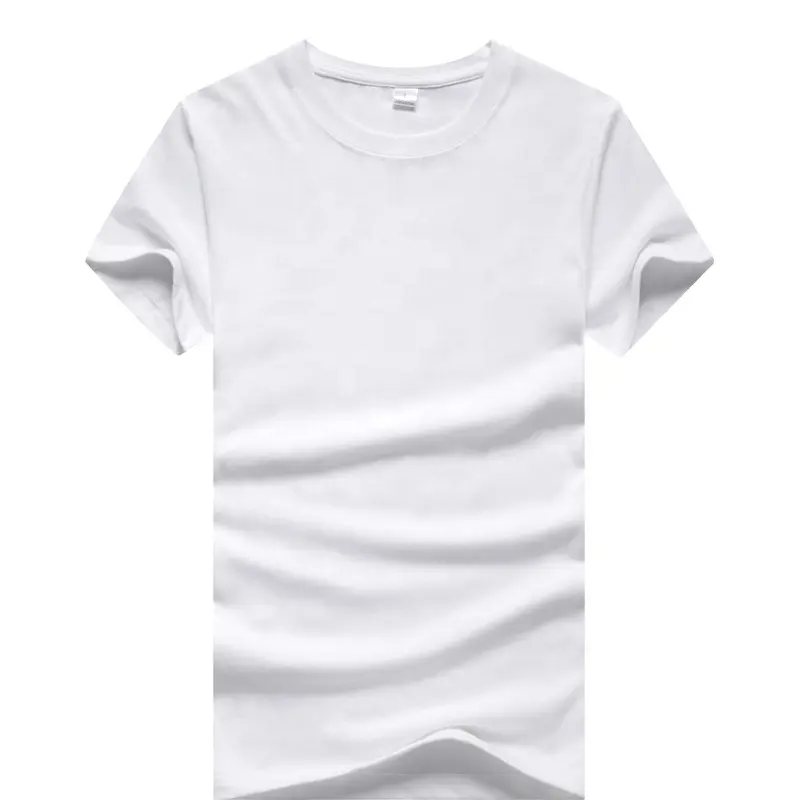 ユニセックスホワイトプレーン綿100% 中国ピマコットンブランクTシャツ印刷またはプロモーション用