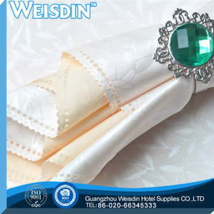 <span class=keywords><strong>guangzhou</strong></span> de boda personalizado negro banda de satén servilleta