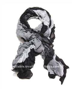 Fancy Double Frill Scarf Cotton Scarf High Fashion Lady Scarf - Product Image 6