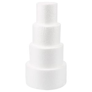 Bánh Giả Tròn 4 Miếng Bánh Giả Xốp Polystyrene <span class=keywords><strong>Mini</strong></span> Cho Cuộc Thi Trang Trí Cửa Sổ Trưng Bày Đám Cưới 3, 4, 5, 6 Inch - Product Image 1