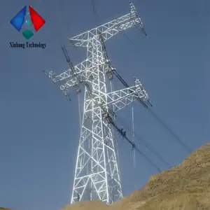 Palo tubolare elettrico 132kv per pali di trasmissione di potenza zincati in acciaio reticolo a torre ad alta tensione