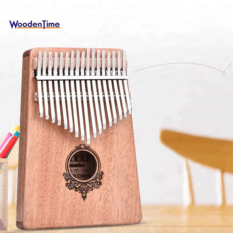 Ручной барабан, ударный музыкальный инструмент, низкая цена, OEM 17 клавиш, корпус, палец из красного дерева, твердая древесина, калимба, пианино для большого пальца
