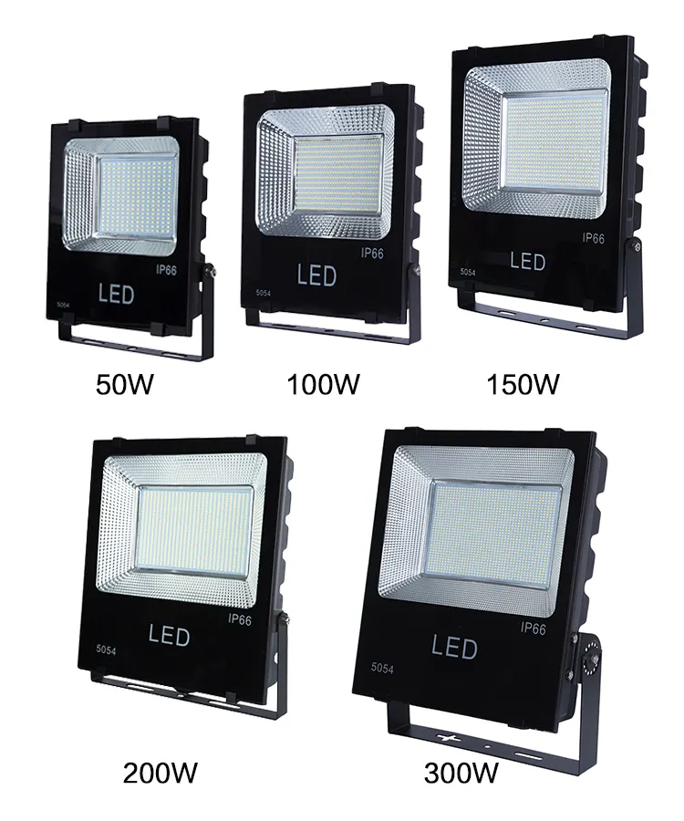 IP65 IP66 Waterproof Outdoor Slim 160lm/w LED Flood Light 50W 100W 150W 300W 400W SMD LED Floodlight Reflector High Lumen Bright