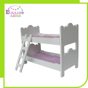Solid Wood Miniature <strong>Doll</strong> Furniture Set Lovely Designed <strong>Bunk</strong> <strong>Bed</strong> with Slik Screen Skill for Kids Stock Available! - Product Image 4