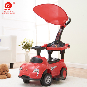 Passeggino Cavalcabile per Bambini in Plastica, Grande Macchina Cavalcabile per Bambini con Maniglia di Spinta - Product Image 2